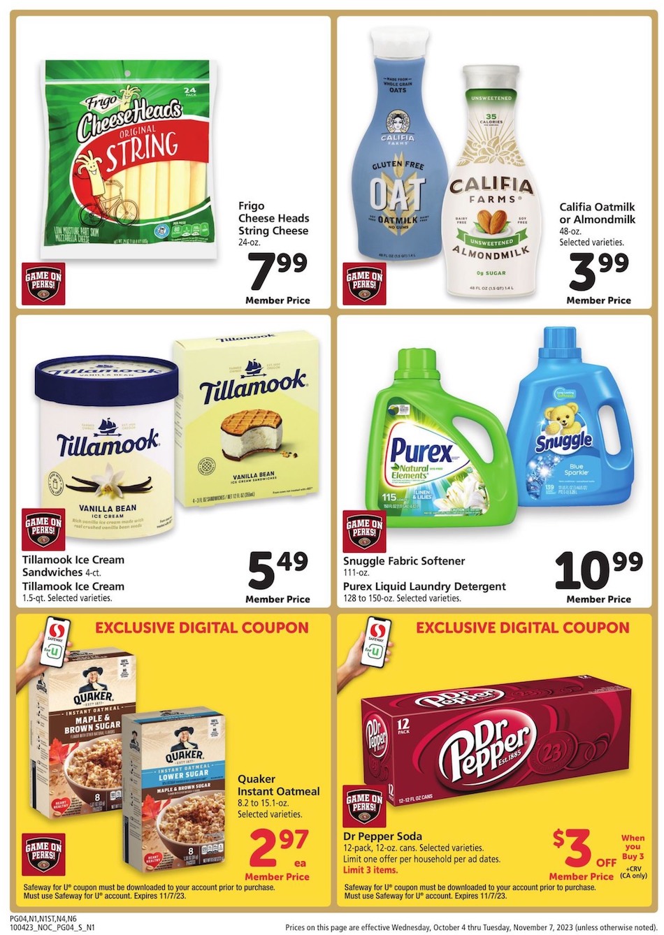 Safeway Ad Big Book 4th October – 7th November 2023 Page 4