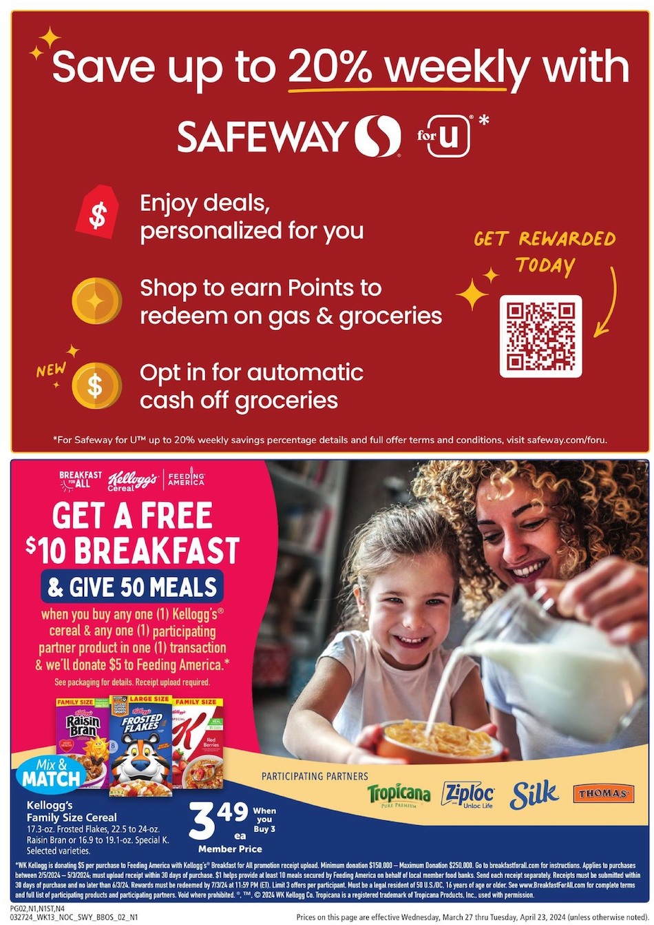 Safeway Ad Big Book of Savings 27th March – 23rd April 2024 Page 2