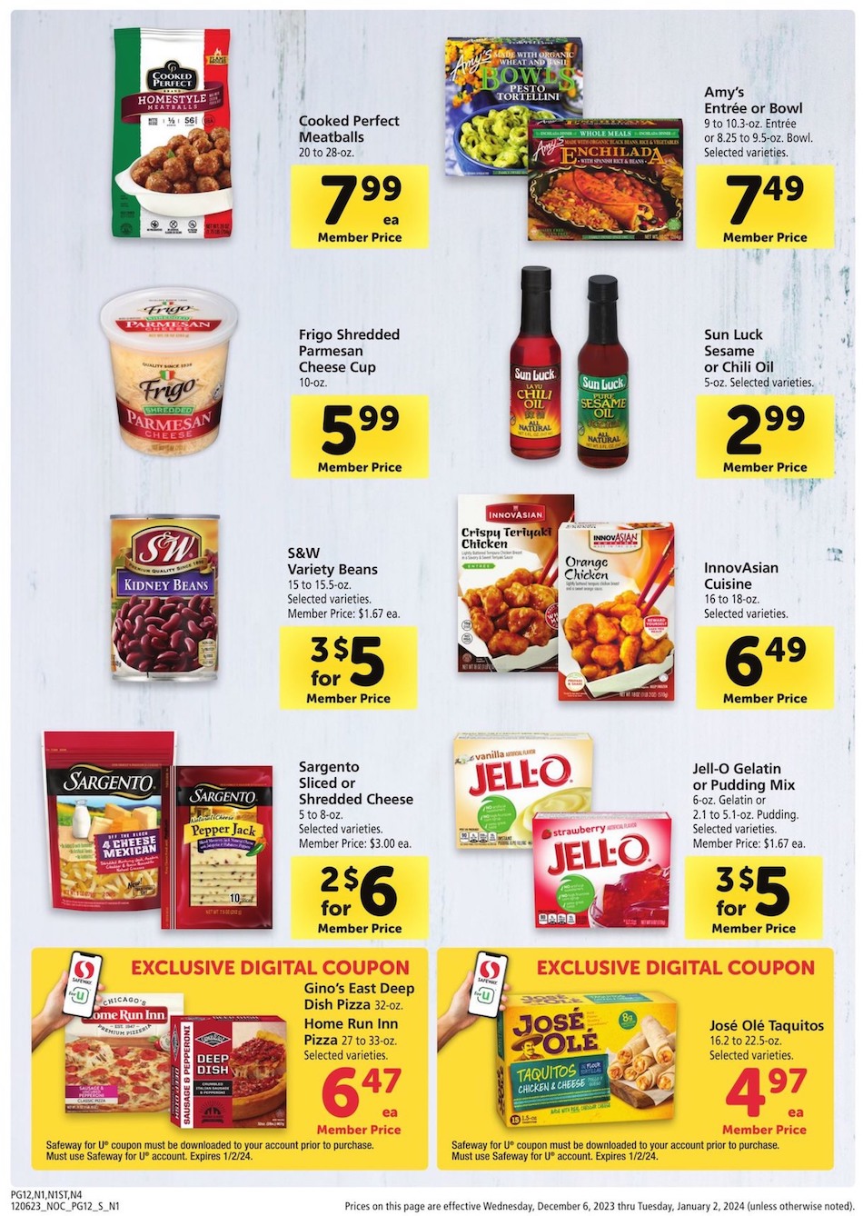 Safeway Ad Big Book of Savings 6th December – 2nd January 2024 Page 12