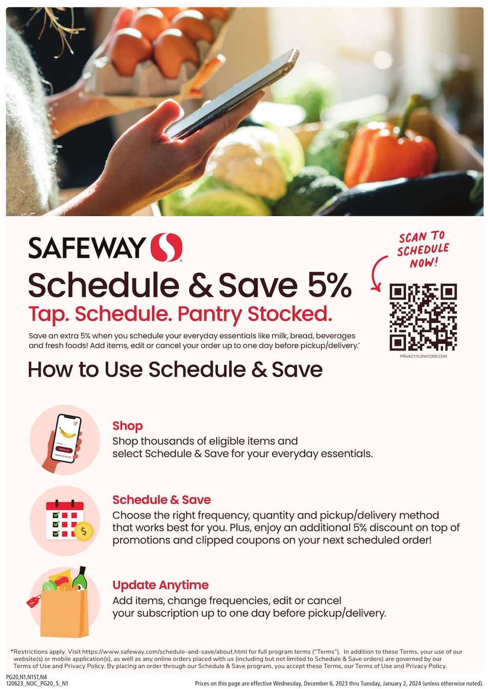 Safeway Ad Big Book of Savings 6th December – 2nd January 2024 Page 20