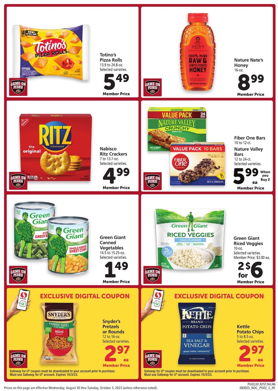 Safeway Ad Big Book Savings 30th September – 3rd October 2023 Page 3
