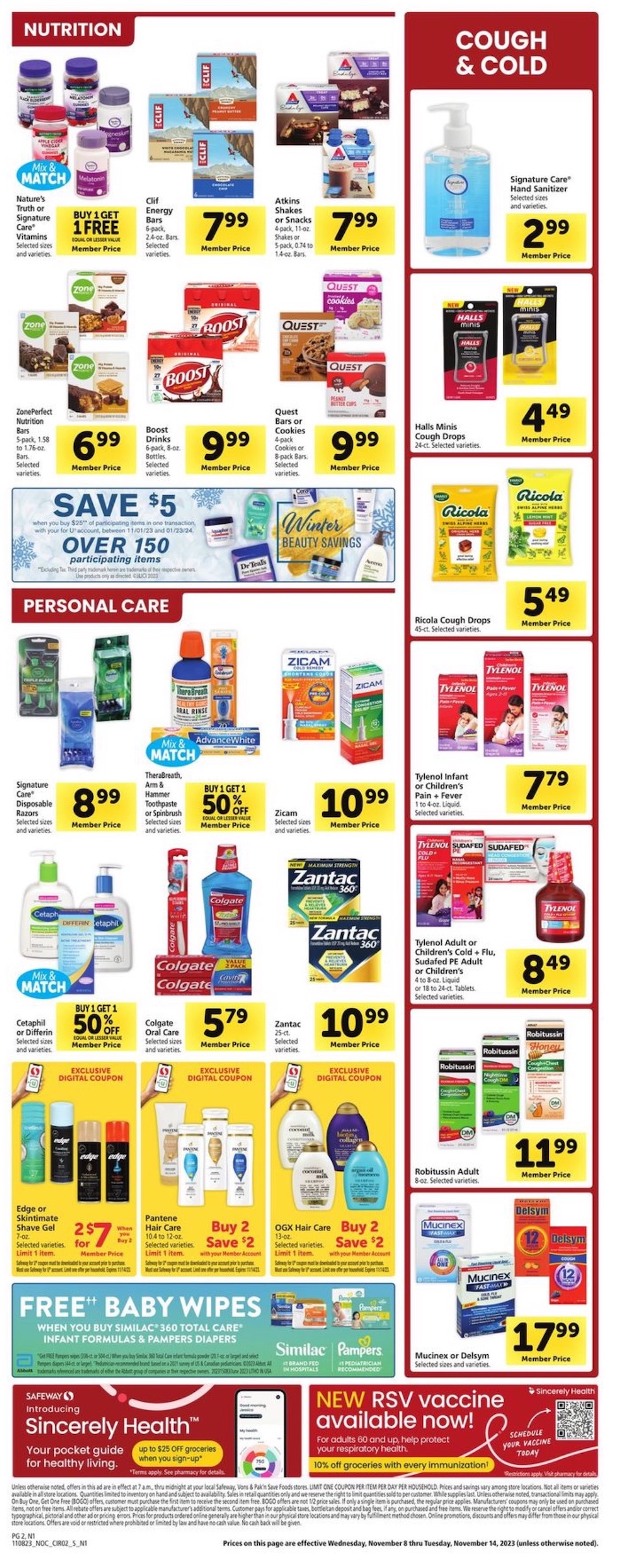 Safeway Ad Home 8th – 14th November 2023 Page 2