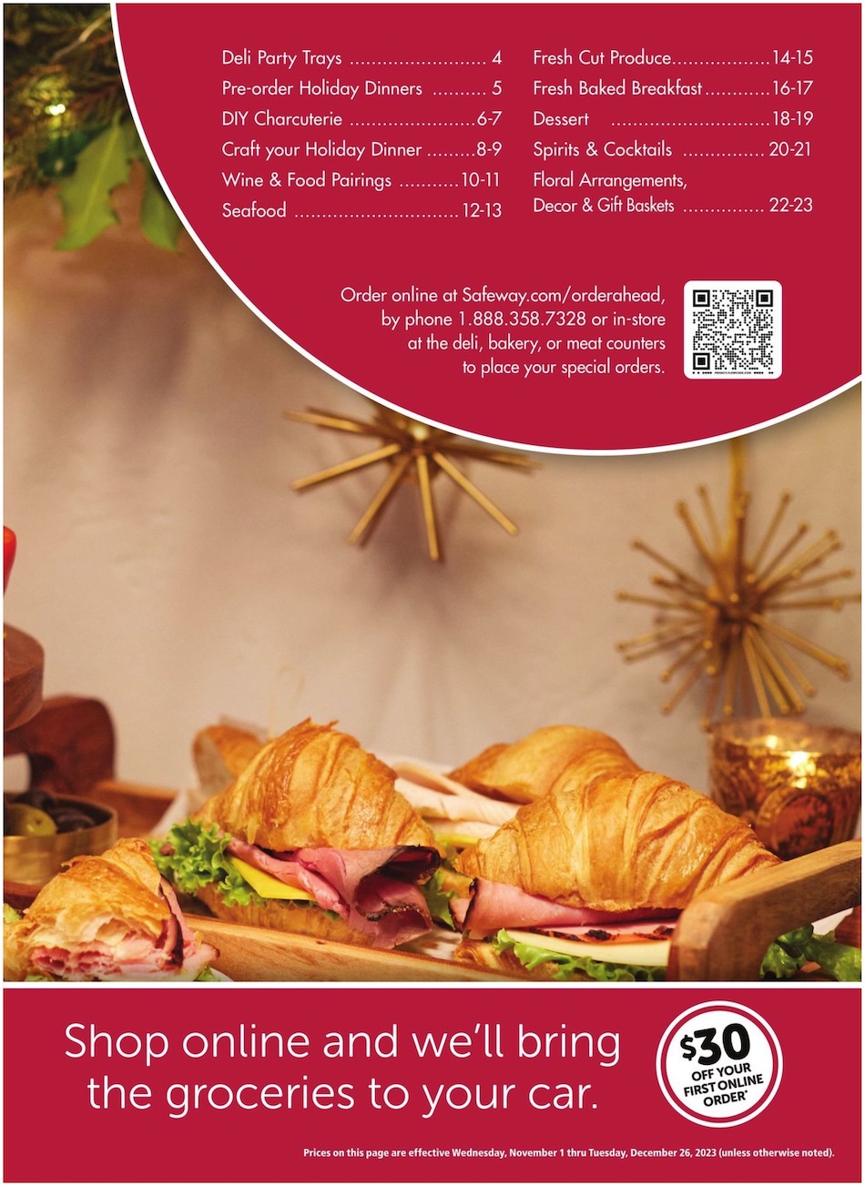 Safeway Holiday Guide Ad 1st November – 26th December 2023 Page 3