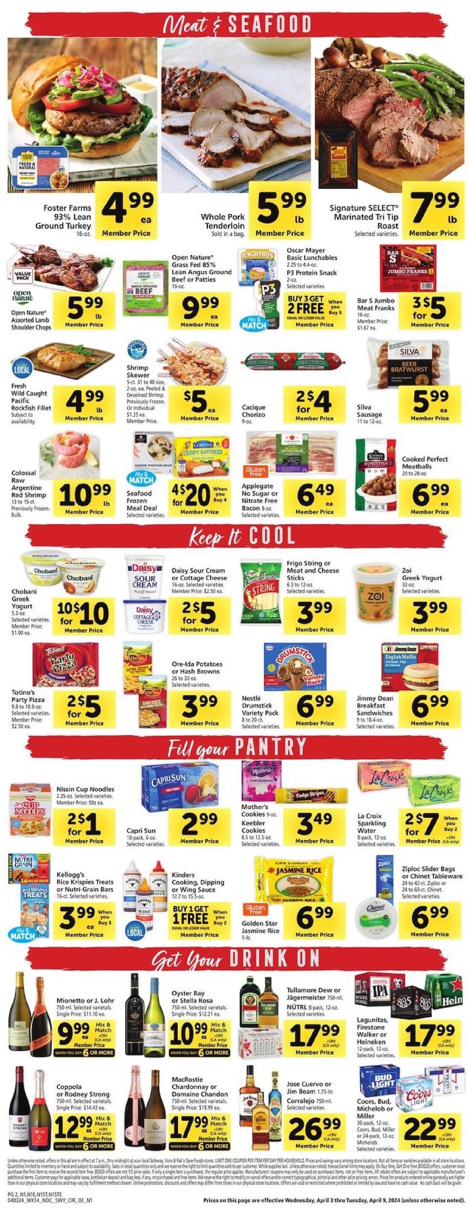 Safeway Weekly Ad 3rd – 9th April 2024 Page 2