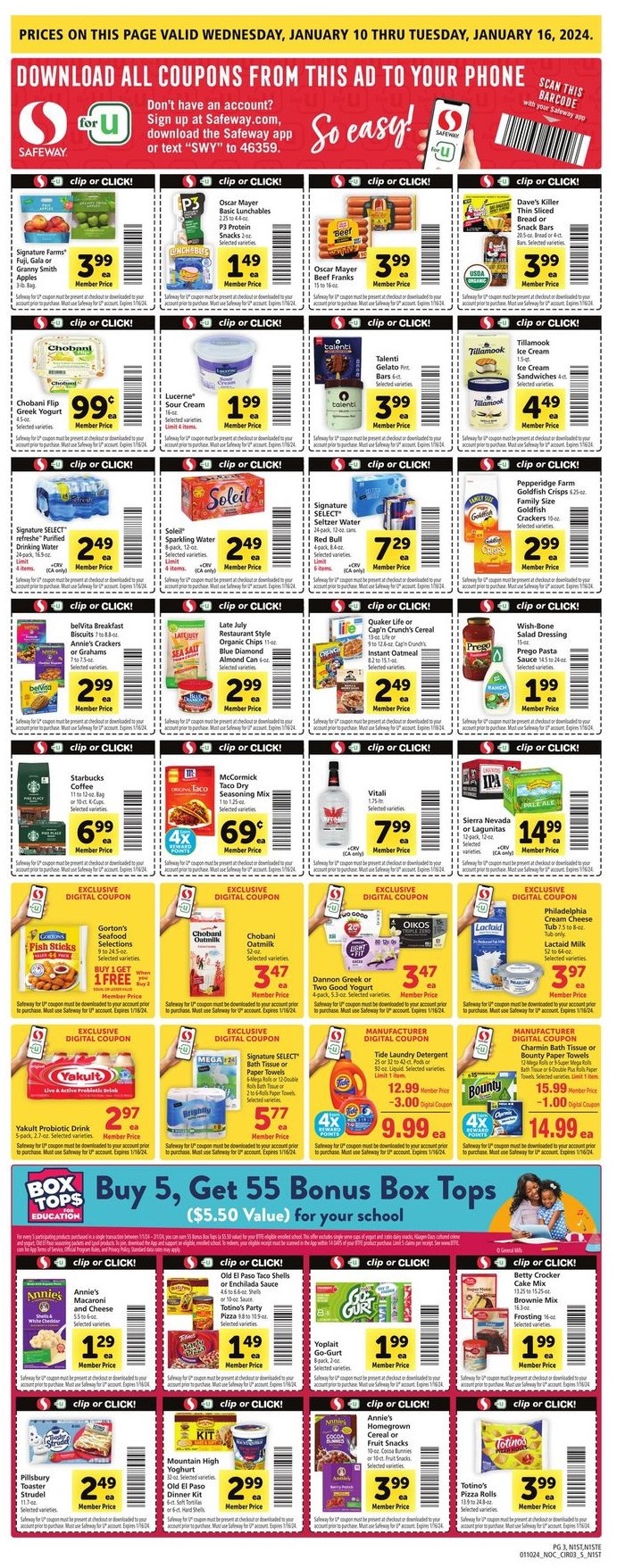 Safeway Weekly Ad 10th – 16th January 2024 Page 3