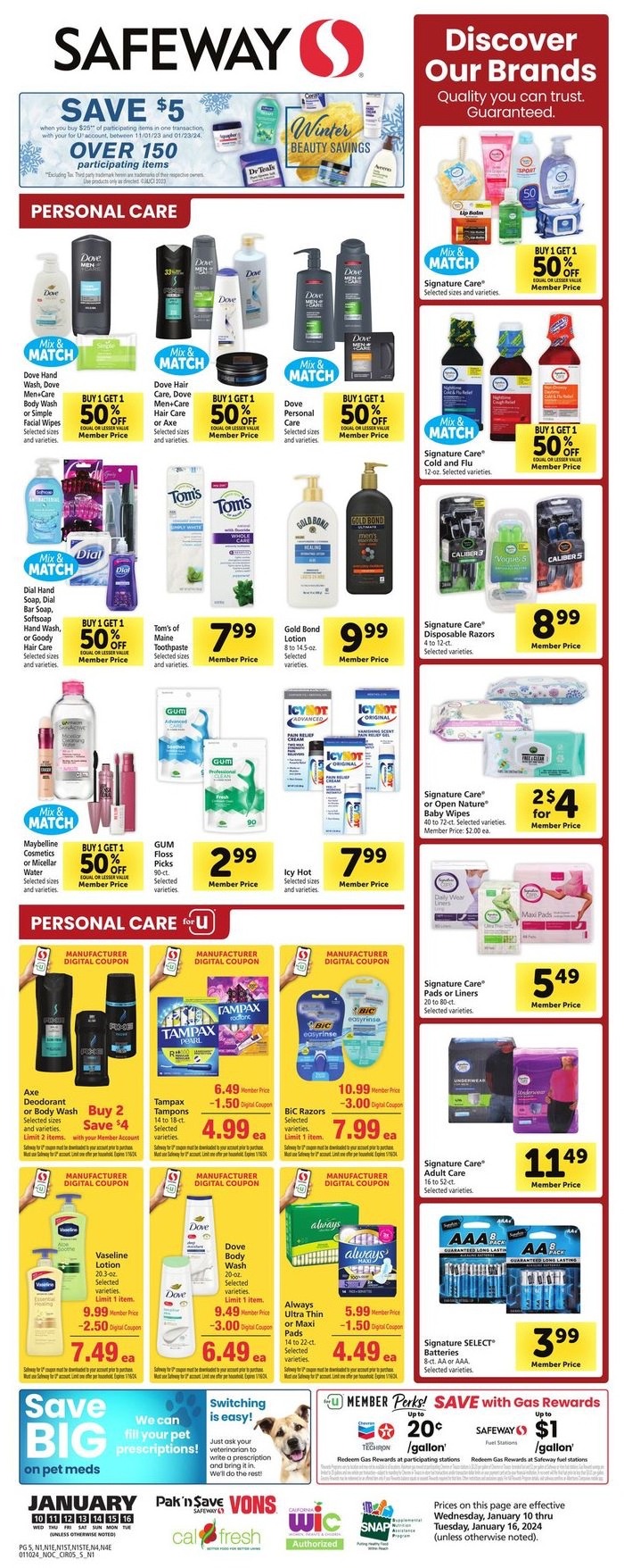Safeway Weekly Ad 10th – 16th January 2024 Page 5