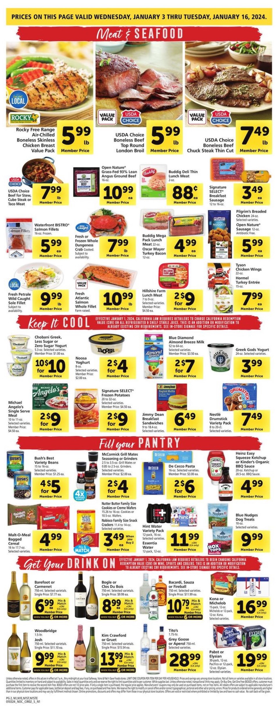Safeway Weekly Ad 3rd – 9th January 2024 Page 2