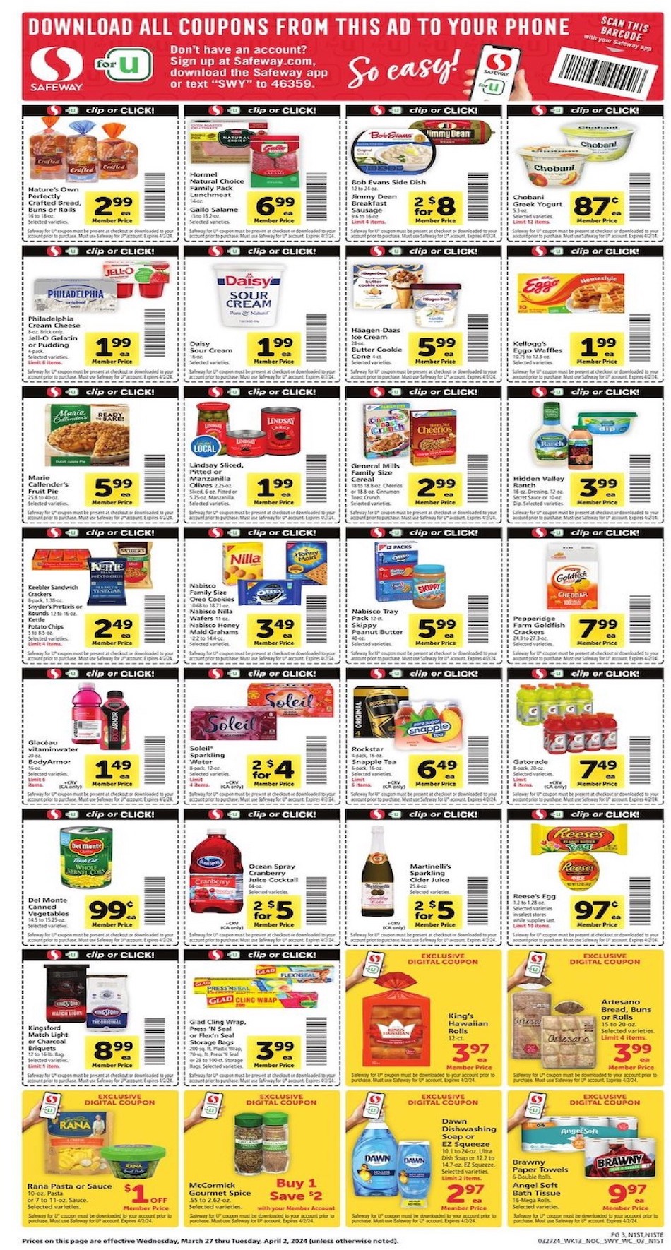 Safeway Weekly Ad 27th March – 2nd April 2024 Page 3