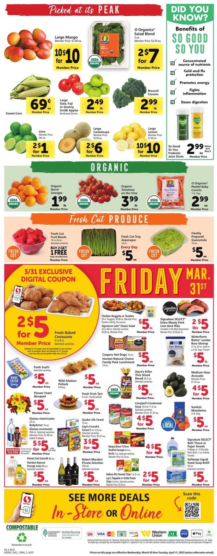 Safeway Weekly Ad Easter 29th March – 4th April 2023 Page 4