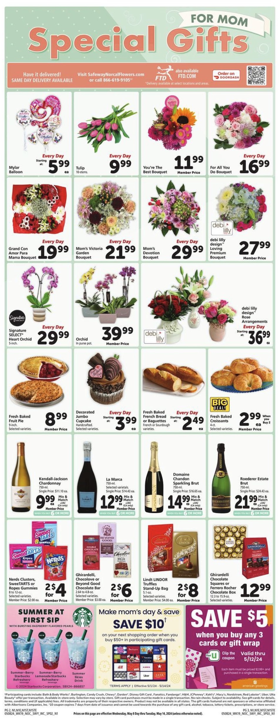 Safeway Weekly Ad Mother’s Day 8th – 14th May 2024 Page 2