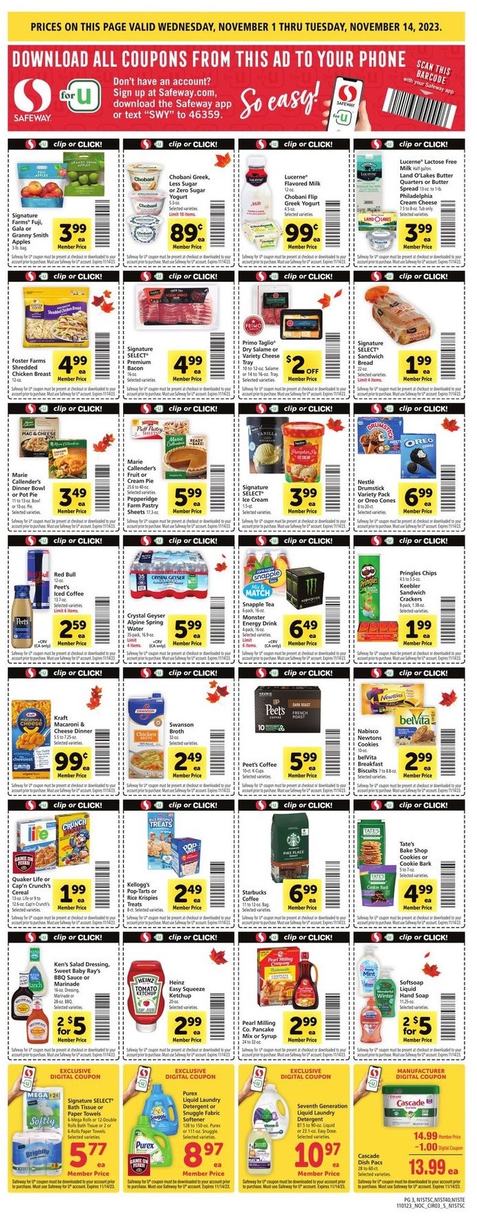 Safeway Weekly Ad 1st – 7th November 2023 Page 3