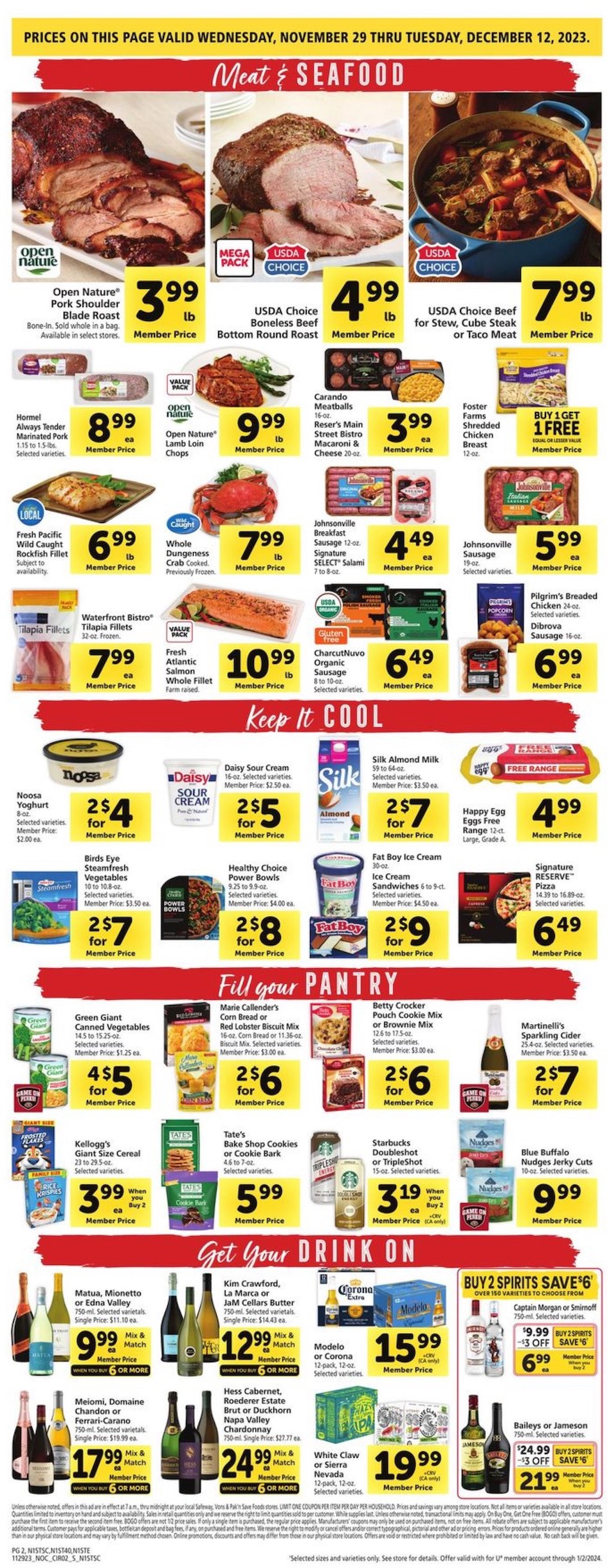 Safeway Weekly Ad 29th November – 5th December 2023 Page 2