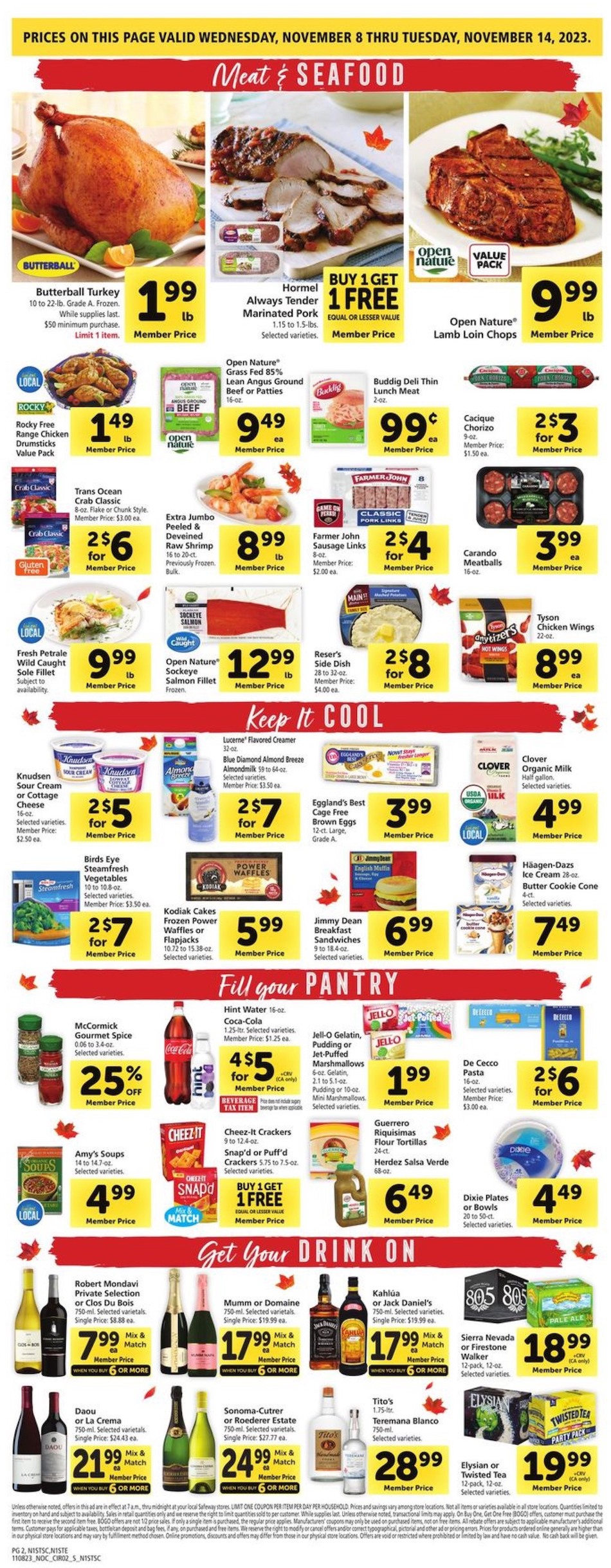 Safeway Weekly Ad 8th – 14th November 2023 Page 2