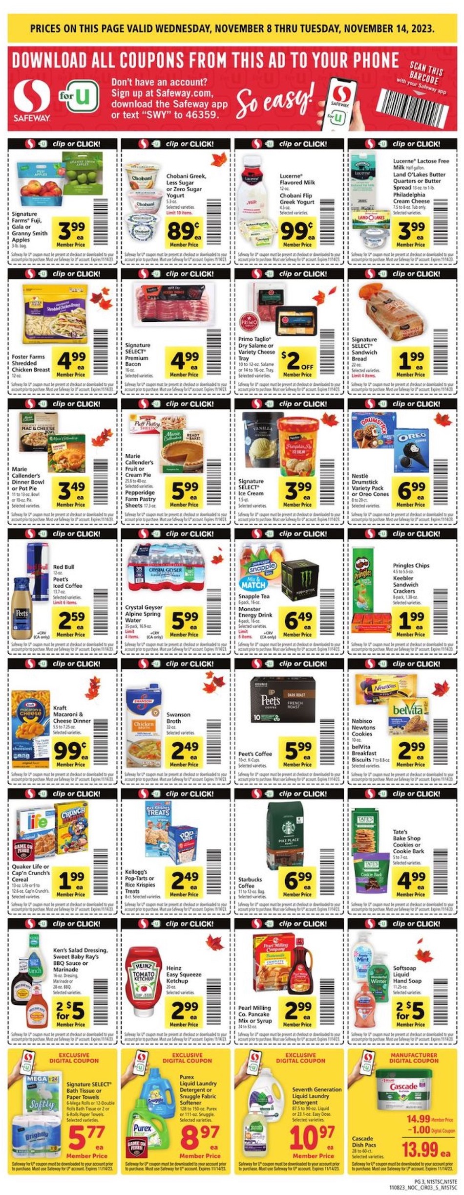 Safeway Weekly Ad 8th – 14th November 2023 Page 3