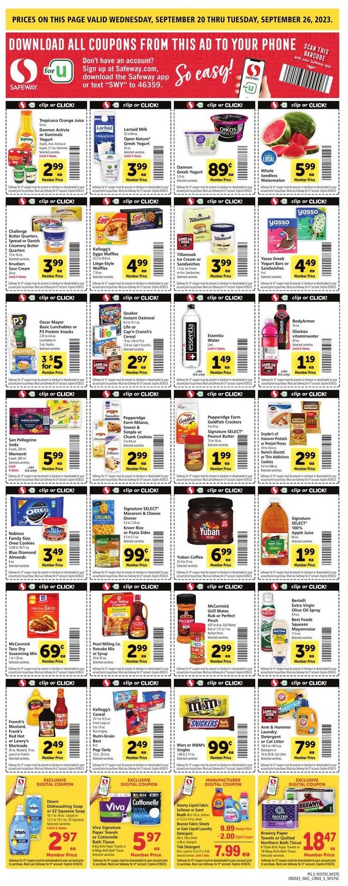 Safeway Weekly Ad 20th – 26th September 2023 Page 3