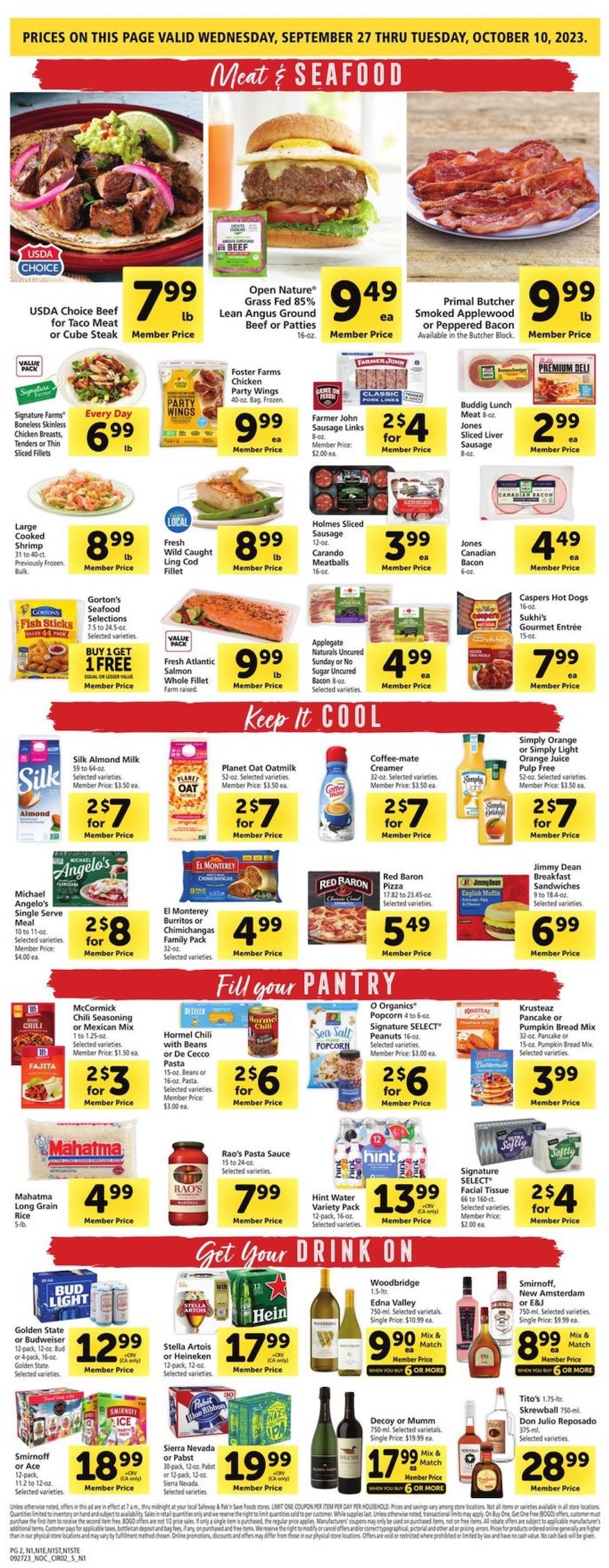 Safeway Weekly Ad 27th September – 3rd October 2023 Page 2