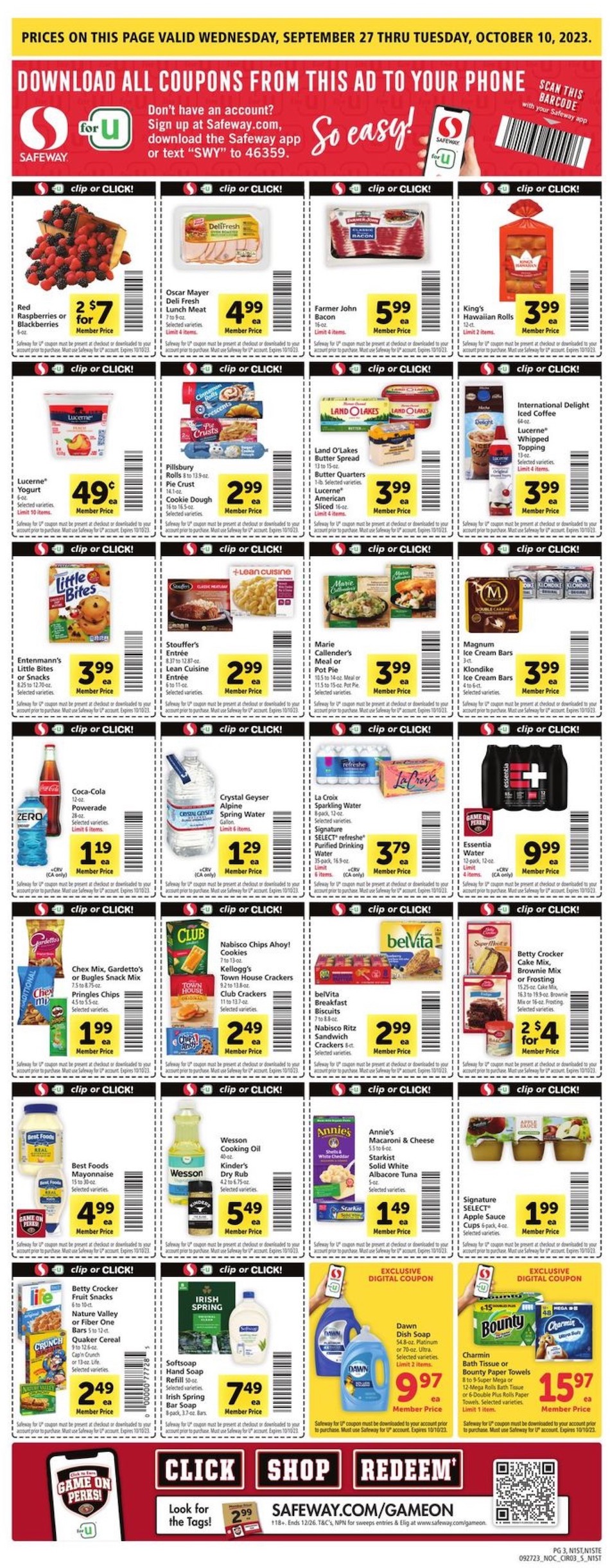 Safeway Weekly Ad 27th September – 3rd October 2023 Page 3