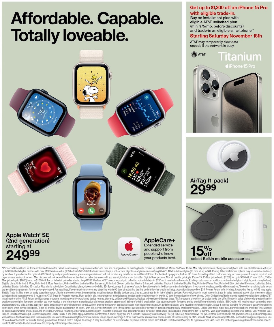 Target Weekly Ad Thanksgiving 12th – 18th November 2023 Page 17